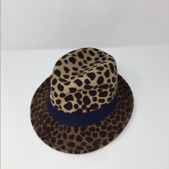 Lola Leopard Print Fedora Hat - Picture 1 of 7